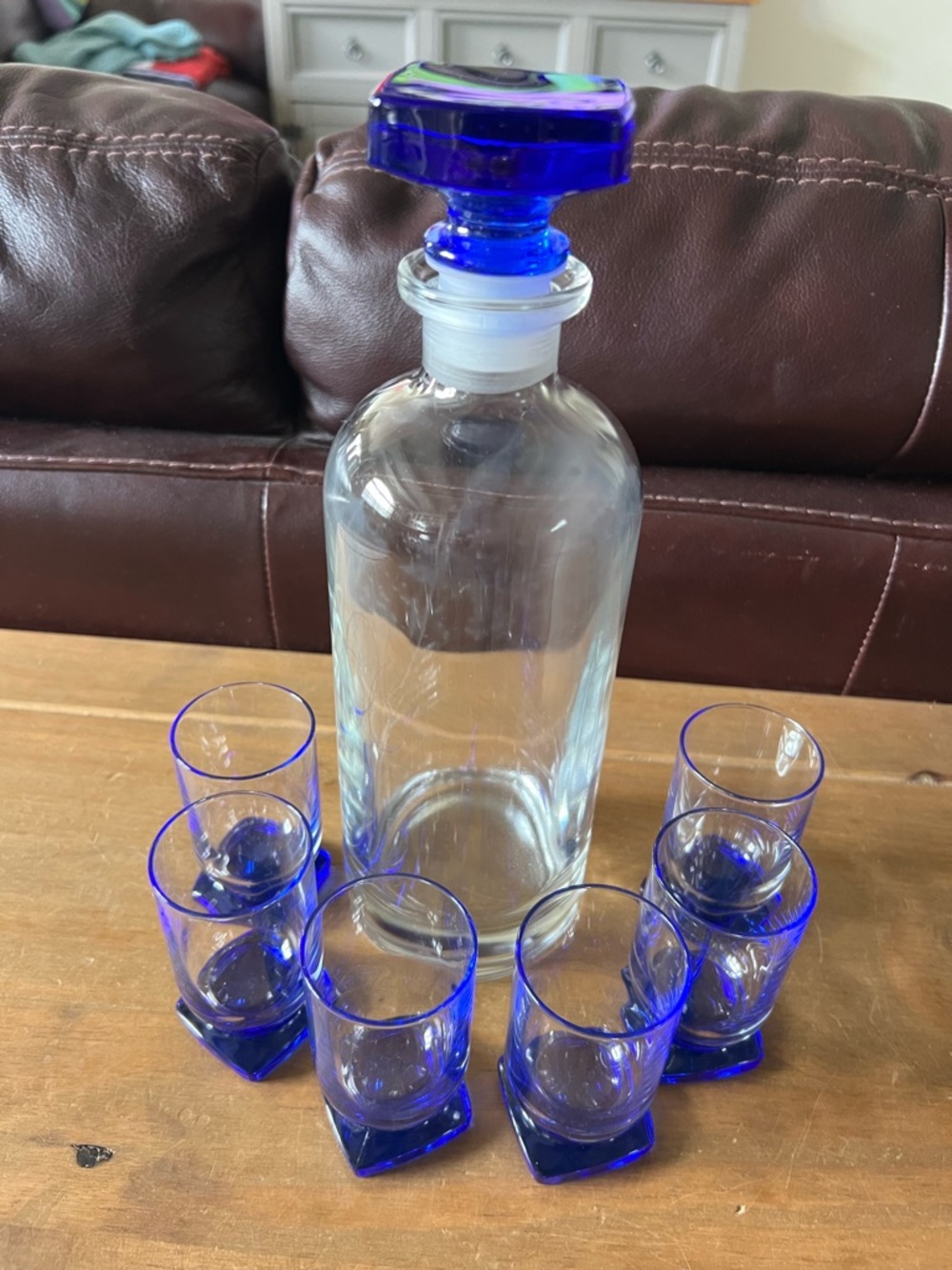 Bormioli Rocco Ibisco decanter and glass set. Excellent condition.
